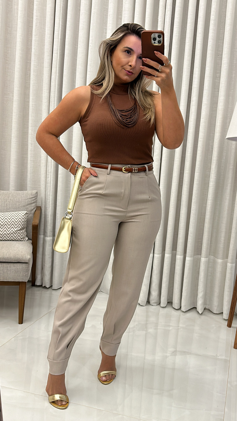 Calça Chiara Nude P Daniele Fazan