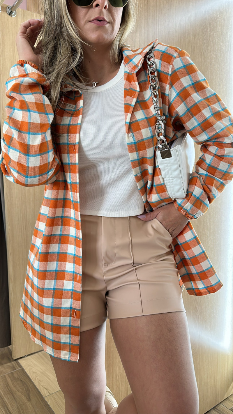 Short Couro Yara Nude M Daniele Fazan