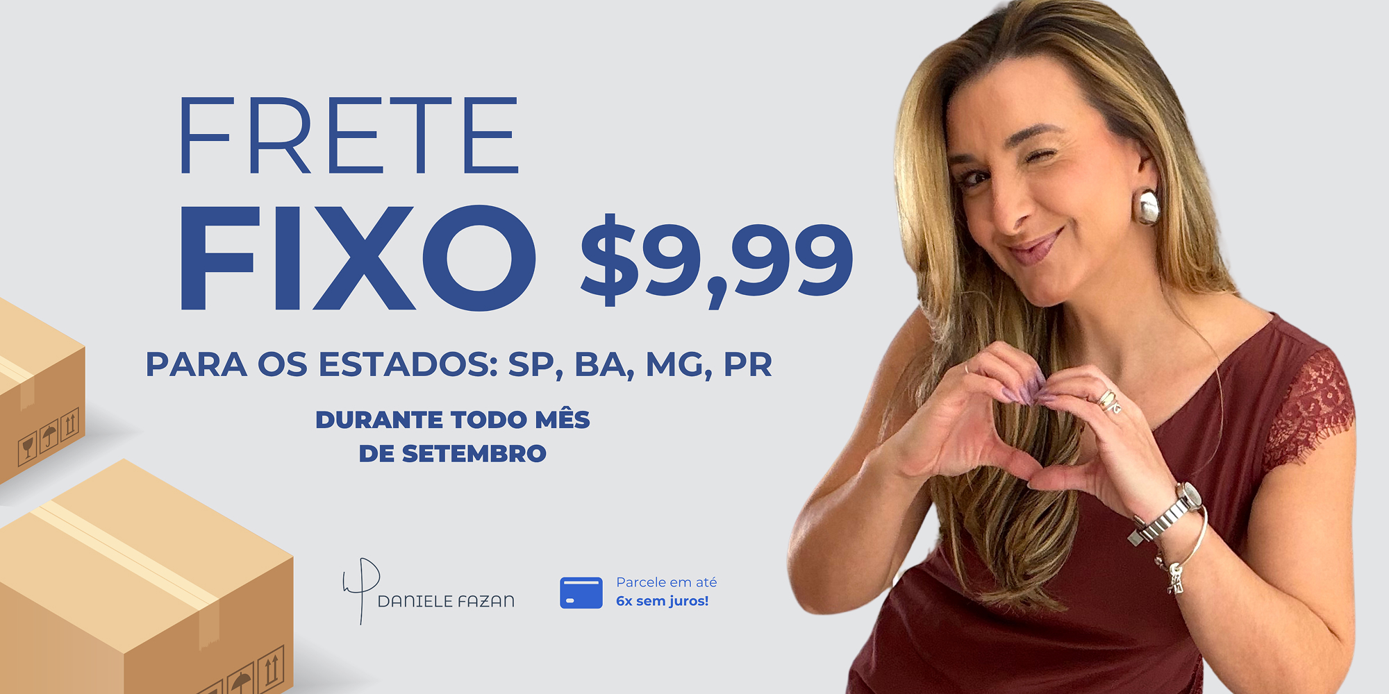 Banner Frete Fixo no mês de Setembro
