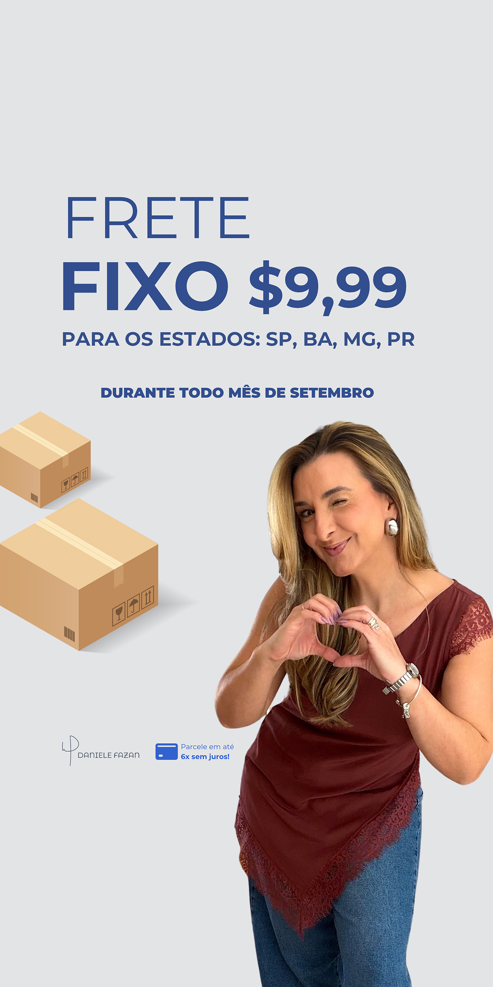 Banner Frete Fixo no mês de Setembro