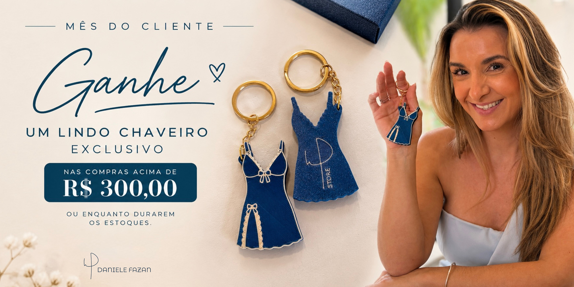 Ganhe um lindo chaveiro exclusivo