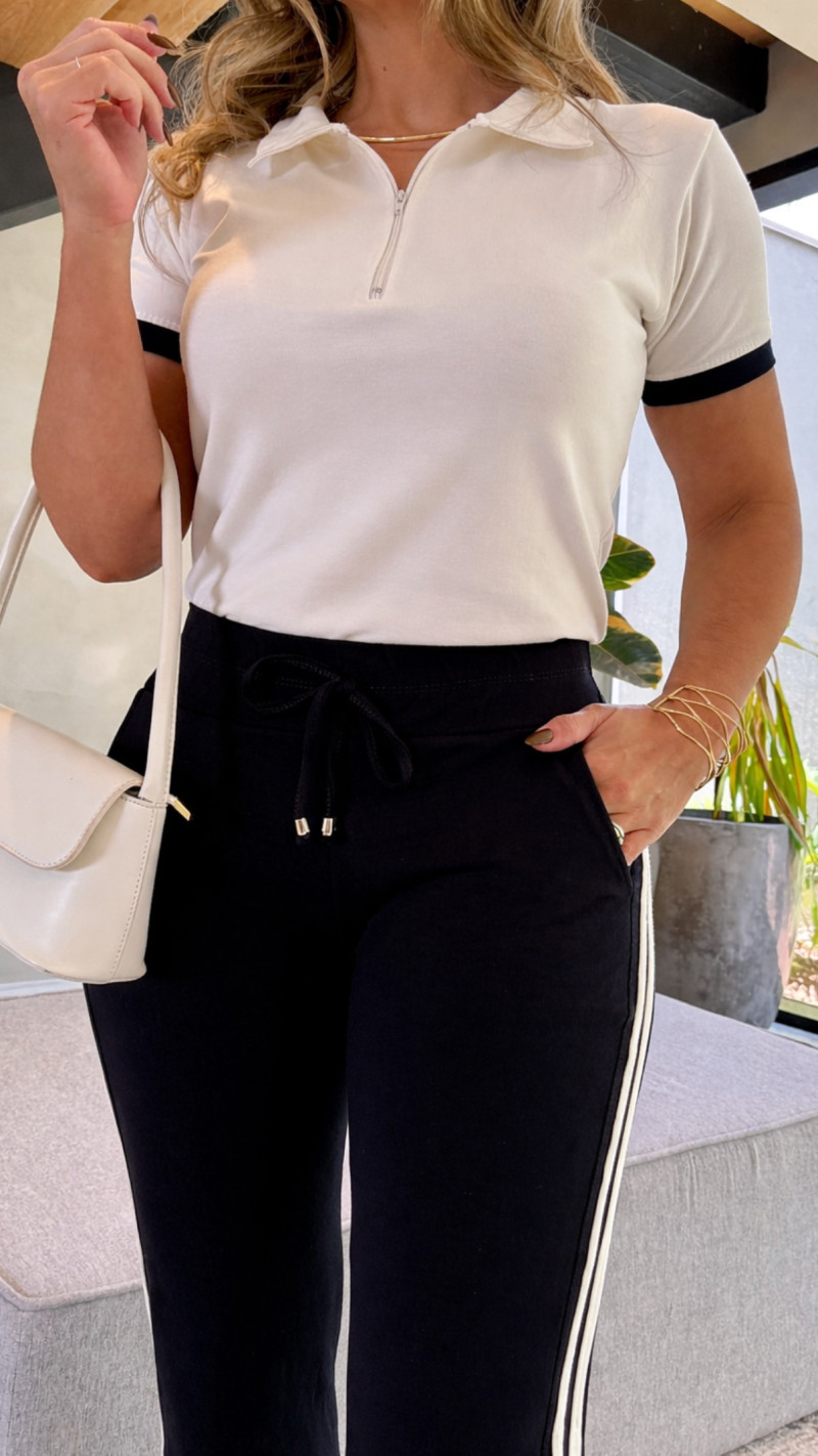 Conjunto Blusa E Calça Moletinho Valesca