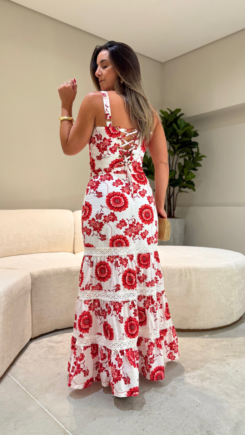 Conjunto Cropped E Saia Longa Mirela