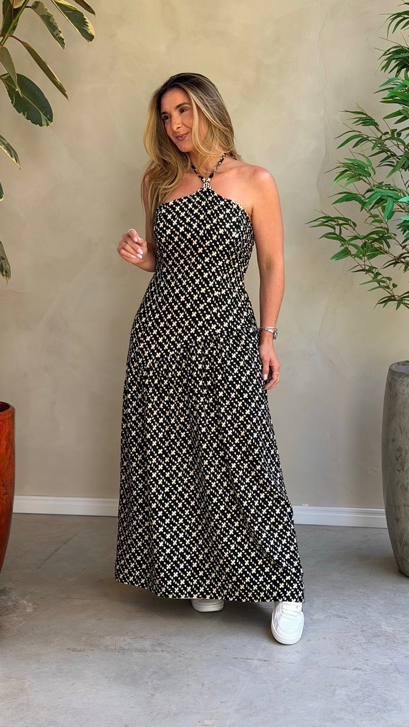 Vestido Longo Frente Única Tayla 