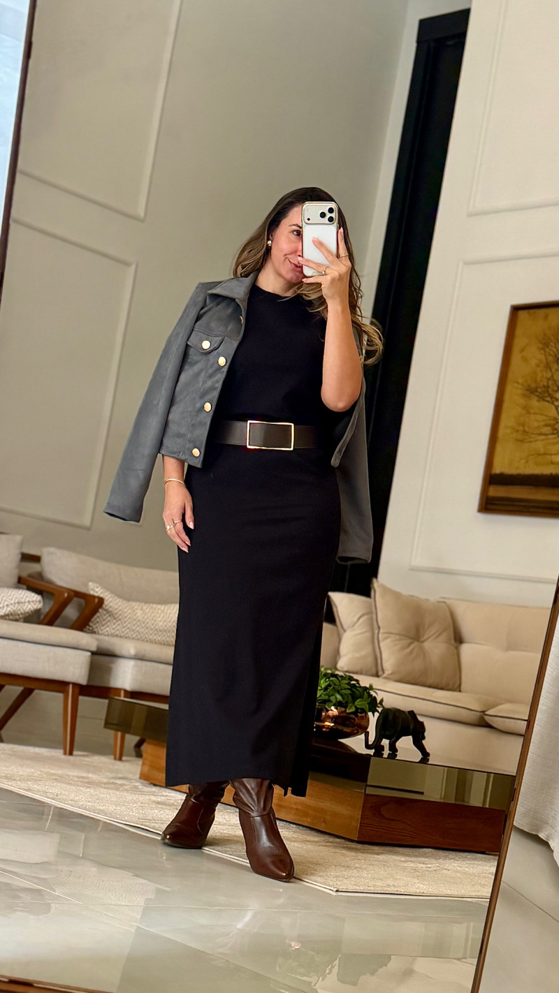 Vestido Longo Malha Menegotti Renata