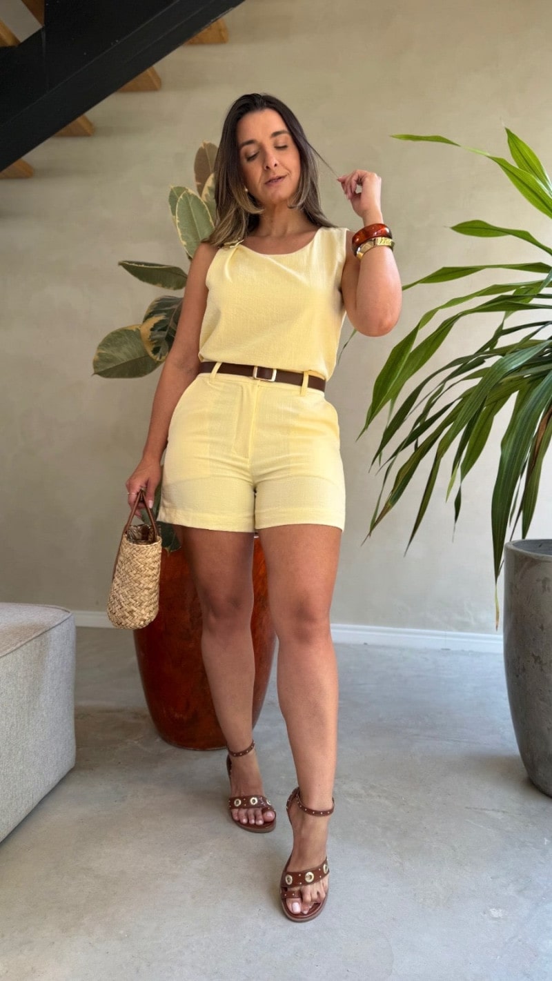 Conjunto Blusa E Short Ketelyn