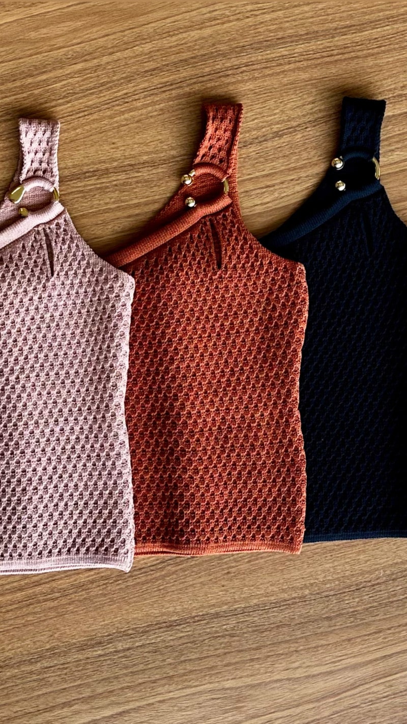 Cropped Tricot Modal Nula Manga Flay