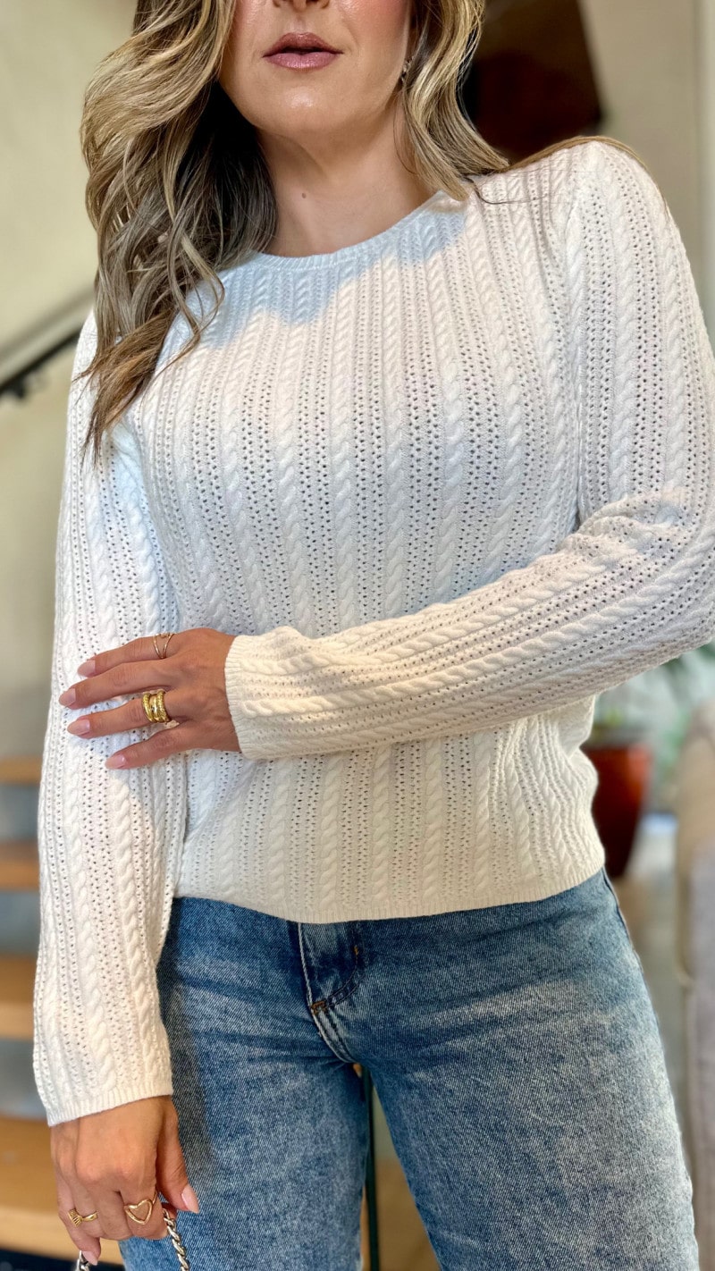 Blusa Tricot Manga Longa Tati