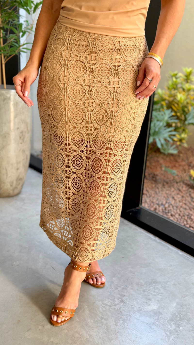 Conjunto Cropped E Saia Riviera 