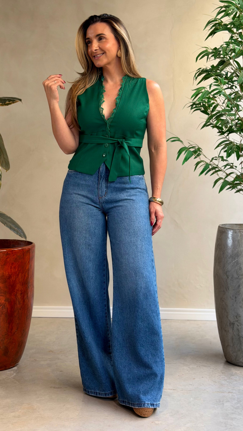 Blusa C/ Decote Lari