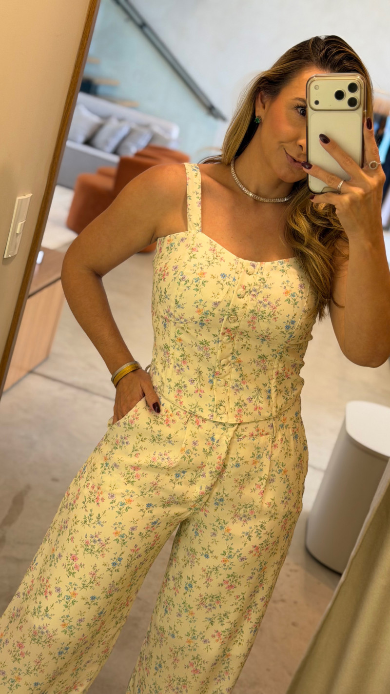 Conjunto Cropped E Calça Raiane 