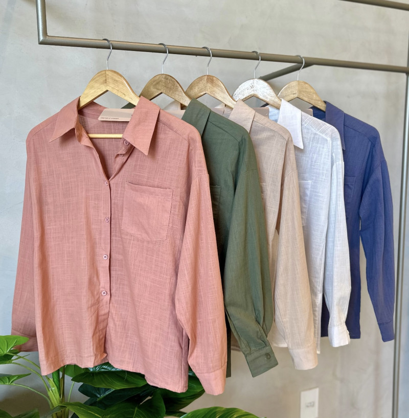 Camisa Básica Manga Longa Taí Cores