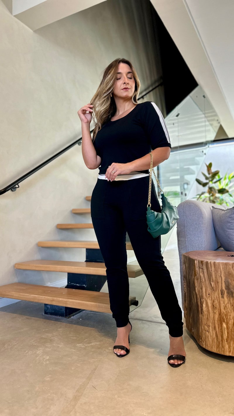 Conjunto Blusa E Calça Moletinho Demi