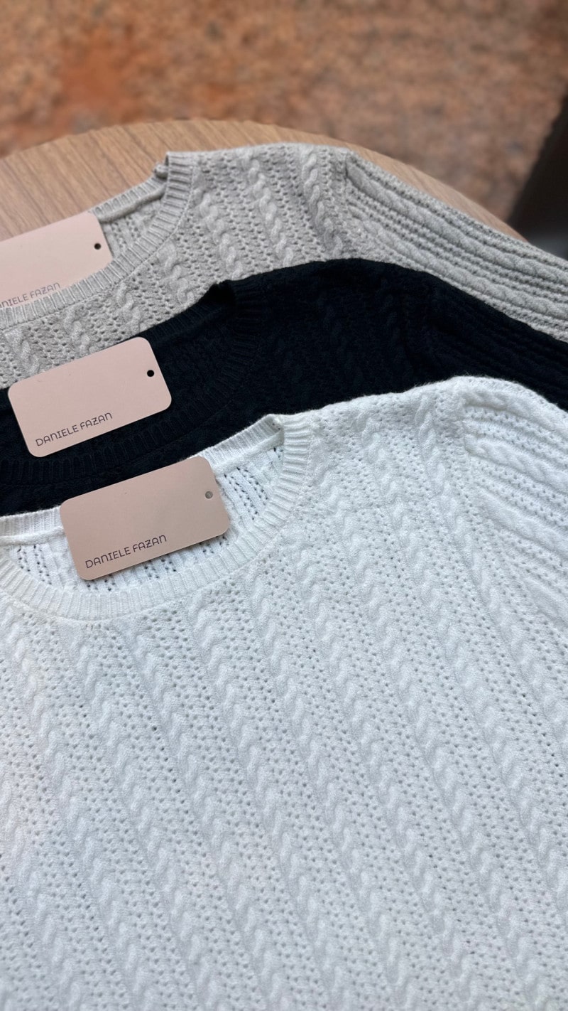 Blusa Tricot Manga Longa Tati