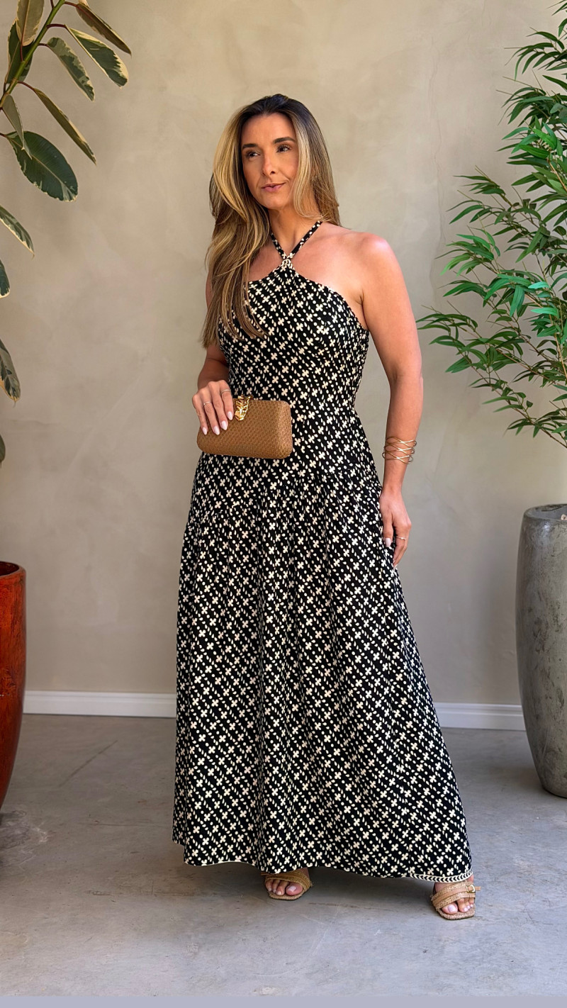 Vestido Longo Frente Única Tayla 