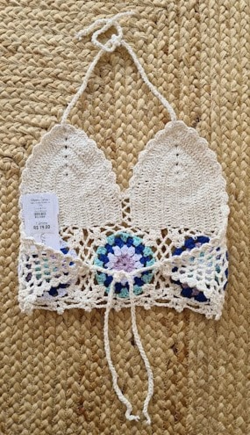 Top Crochê Flor 