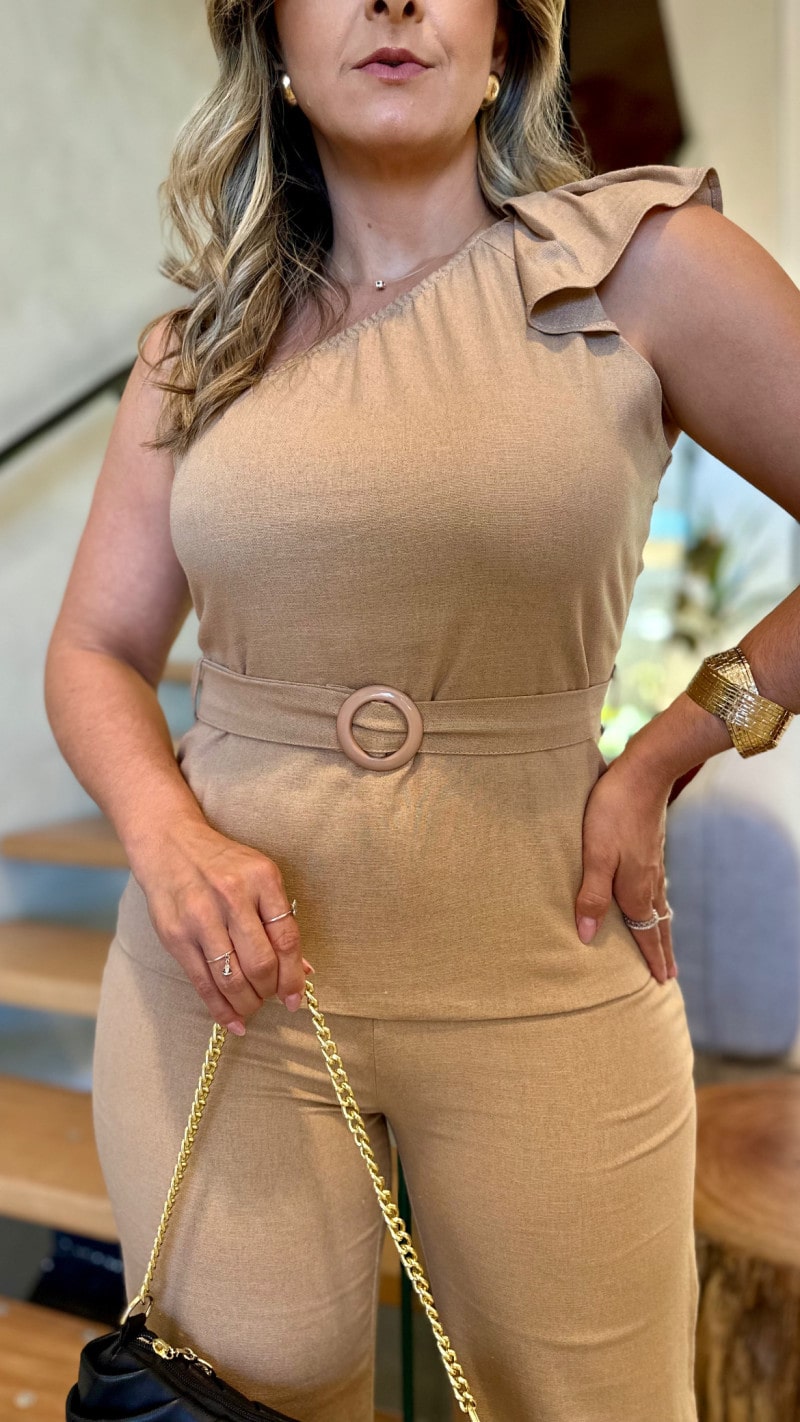 Conjunto Blusa E Calça Linho Com Elastano Flay