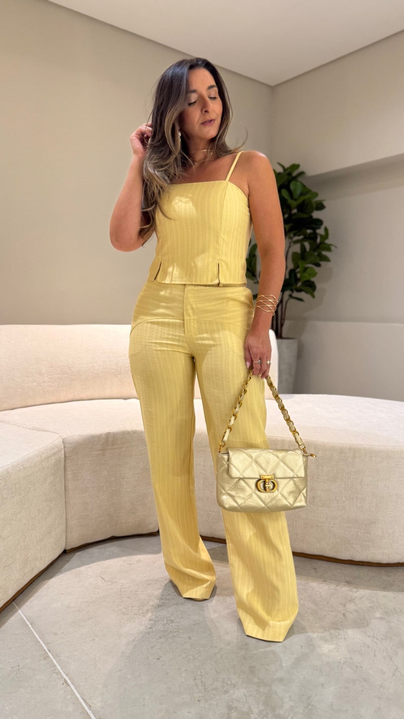 Conjunto Cropped E Calça Dani