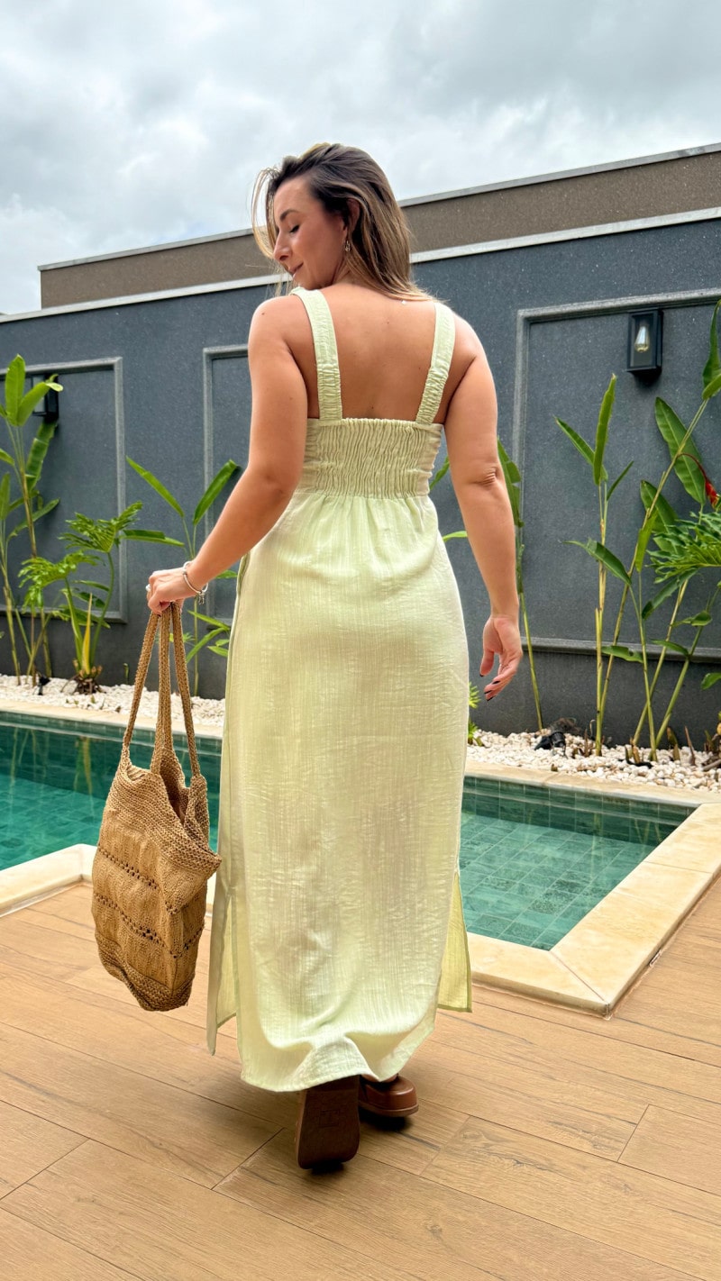 Vestido Longo Detalhe Alça Tauany