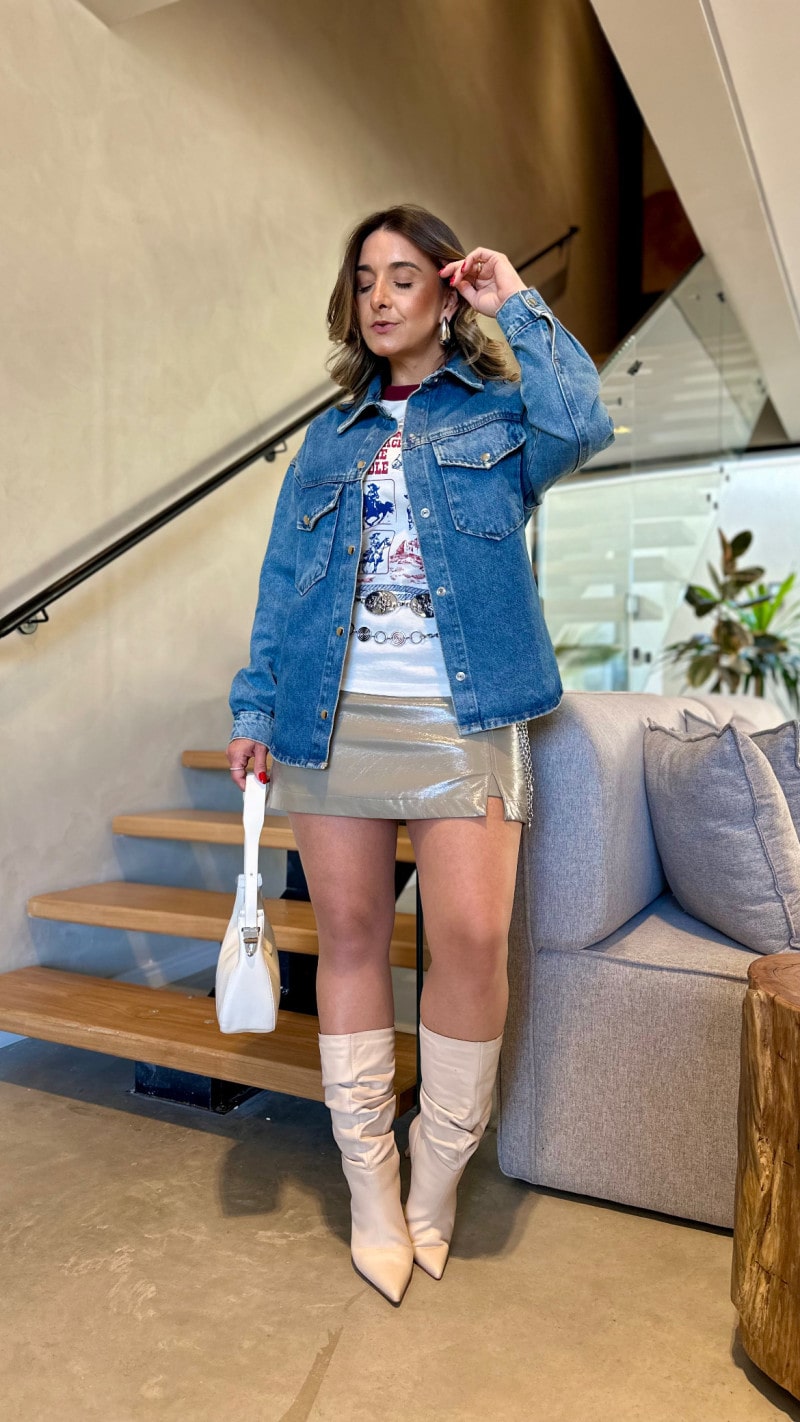 Max Jaqueta Jeans Bianca
