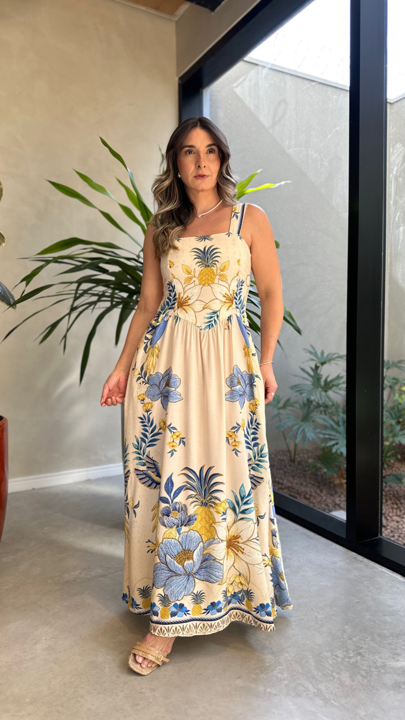 Vestido Midi Alça Larga Elisa