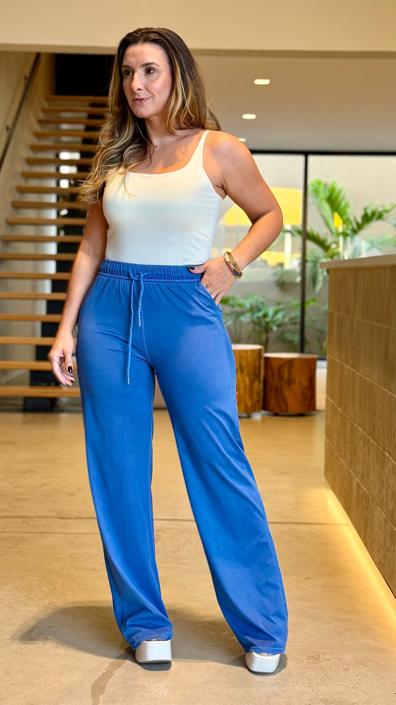 Calça Pantalona Tencel Cris