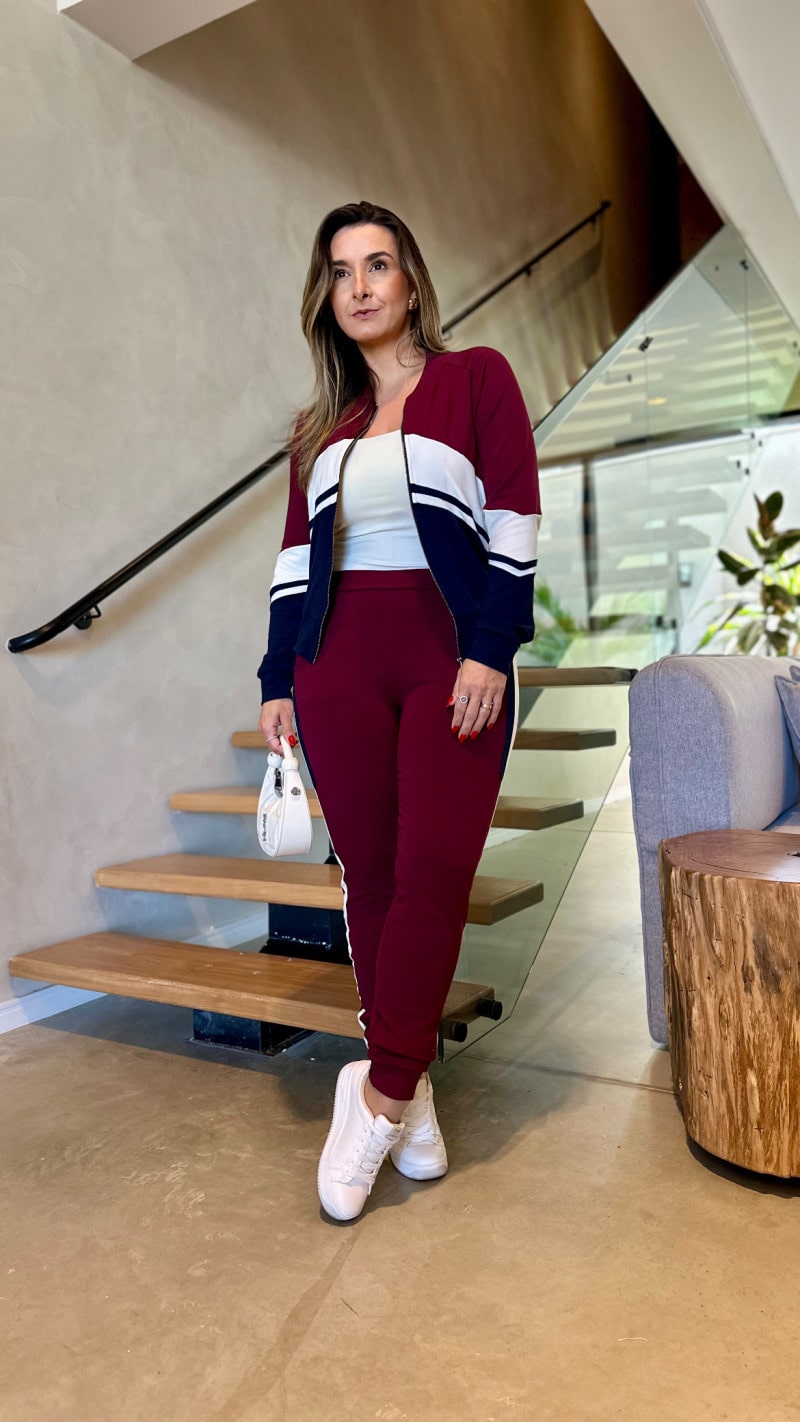 Conjunto Jaqueta E Calça Jogger Moletinho Luna