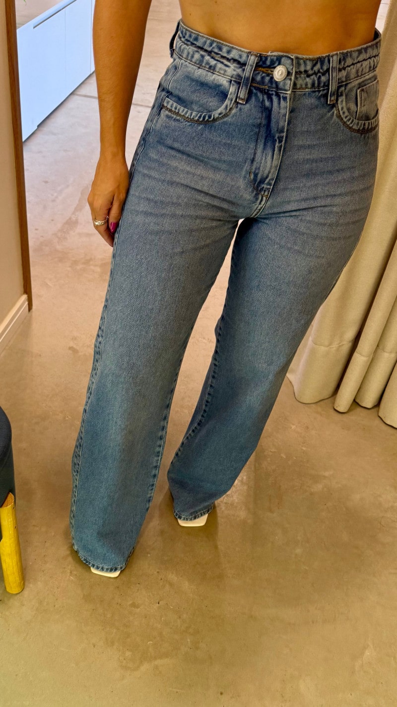 Calça Jeans Wide Leg Lay
