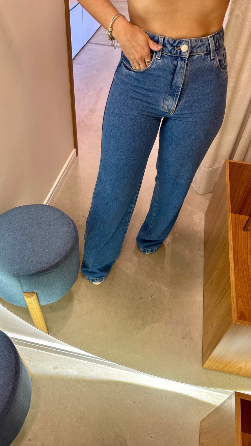 Calça Jeans Reta Roberta