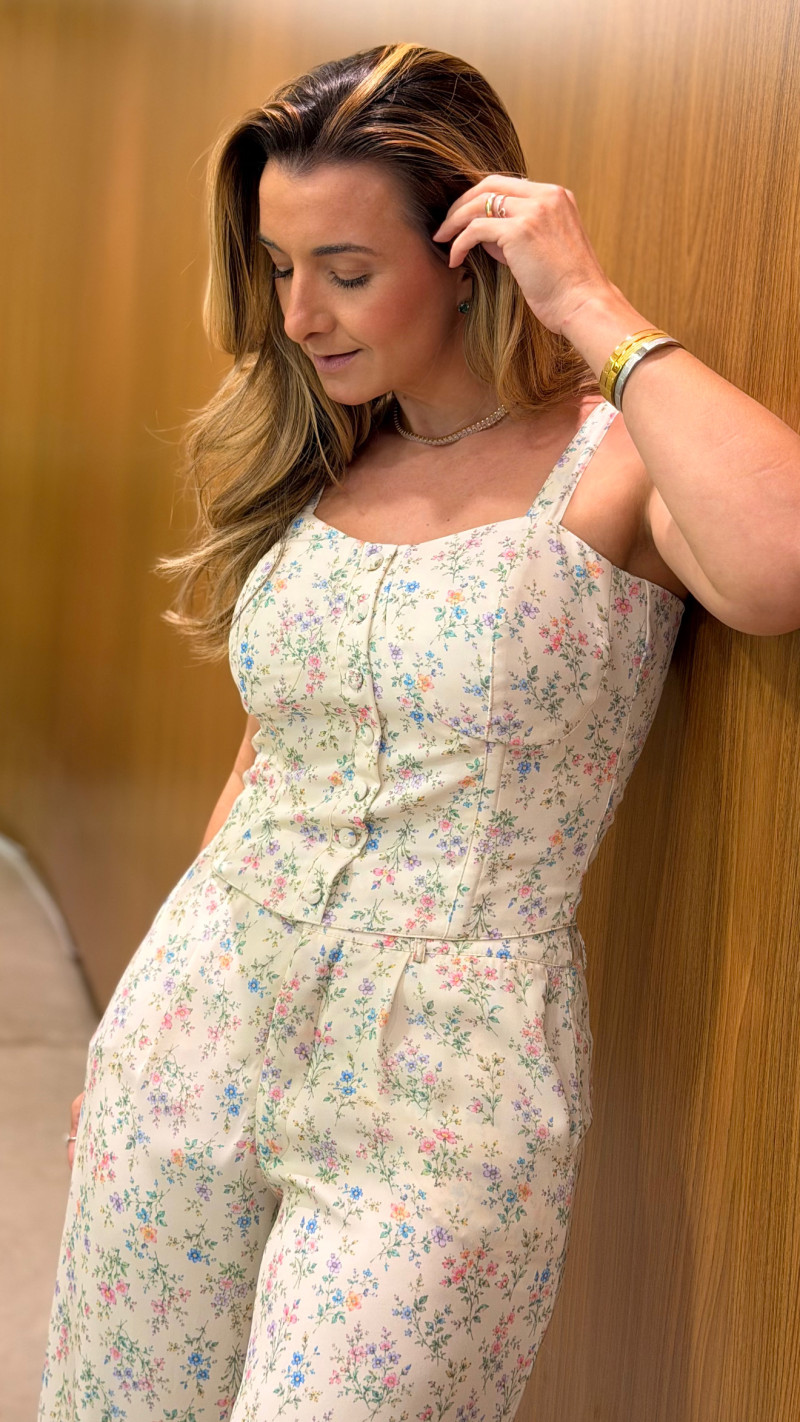 Conjunto Cropped E Calça Raiane 