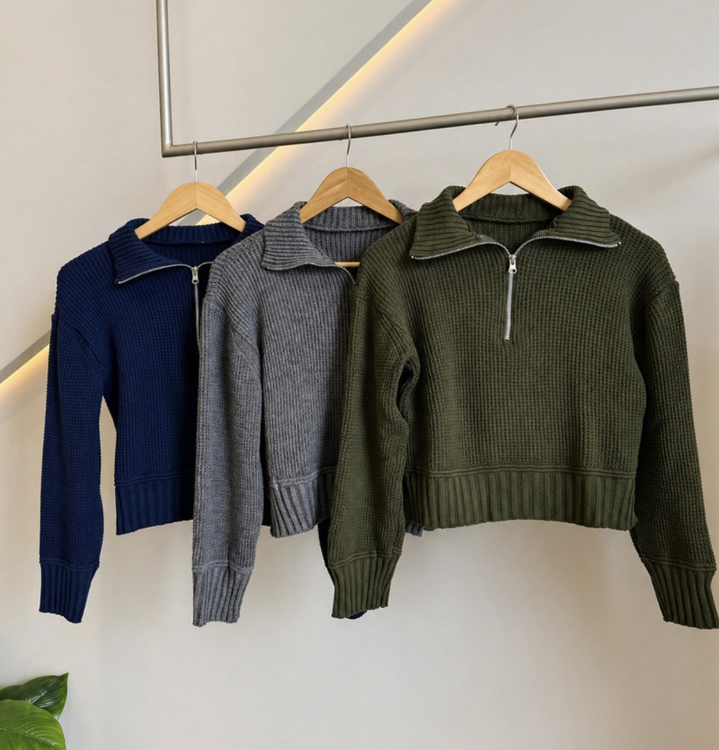 Blusa Tricot Manga Longa Lana