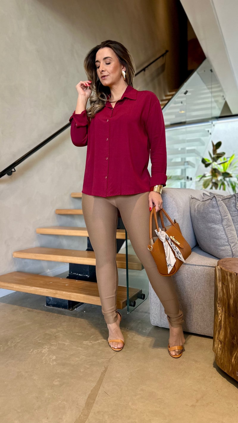 Camisa Básica Manga Longa Manuela