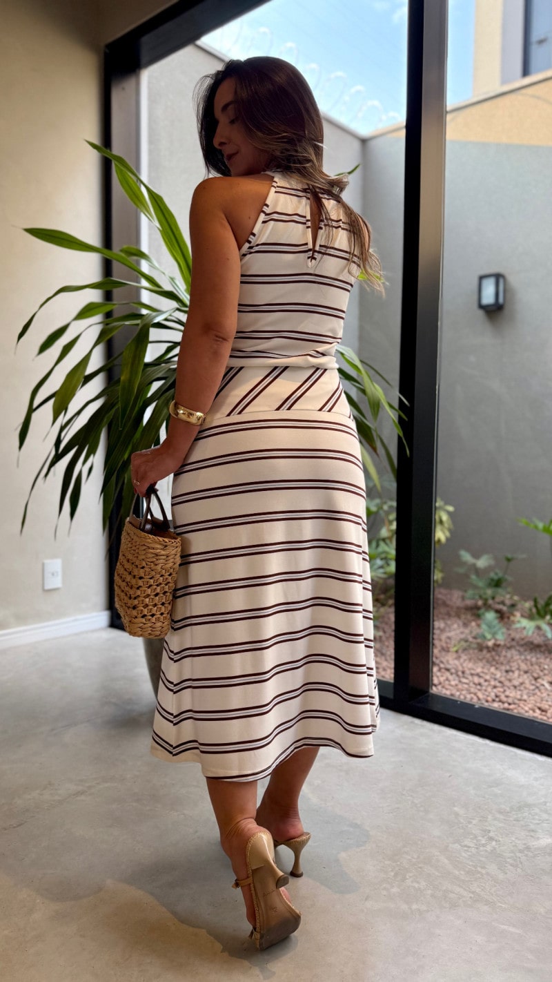 Conjunto Blusa E Saia Midi Janaina