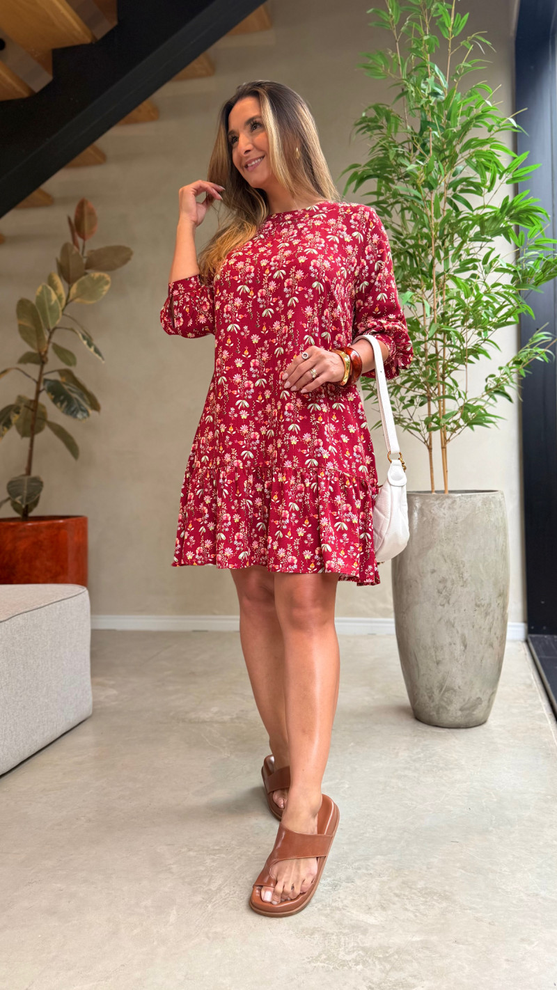 Vestido Manga 3/4 Marília