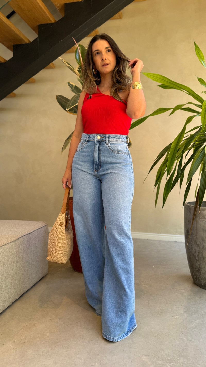 Calça Jeans Wide Leg Lana