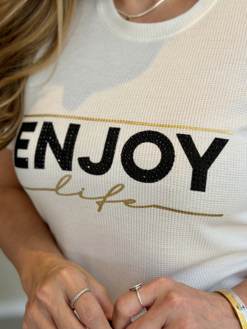 Conjunto Canelado Blusa e Short Enjoy 
