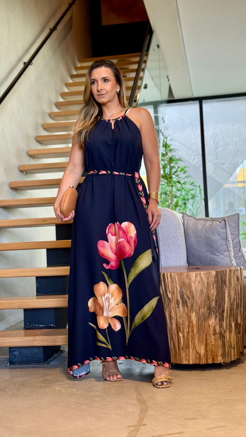 Vestido Longo Detalhe Busto Yasmin