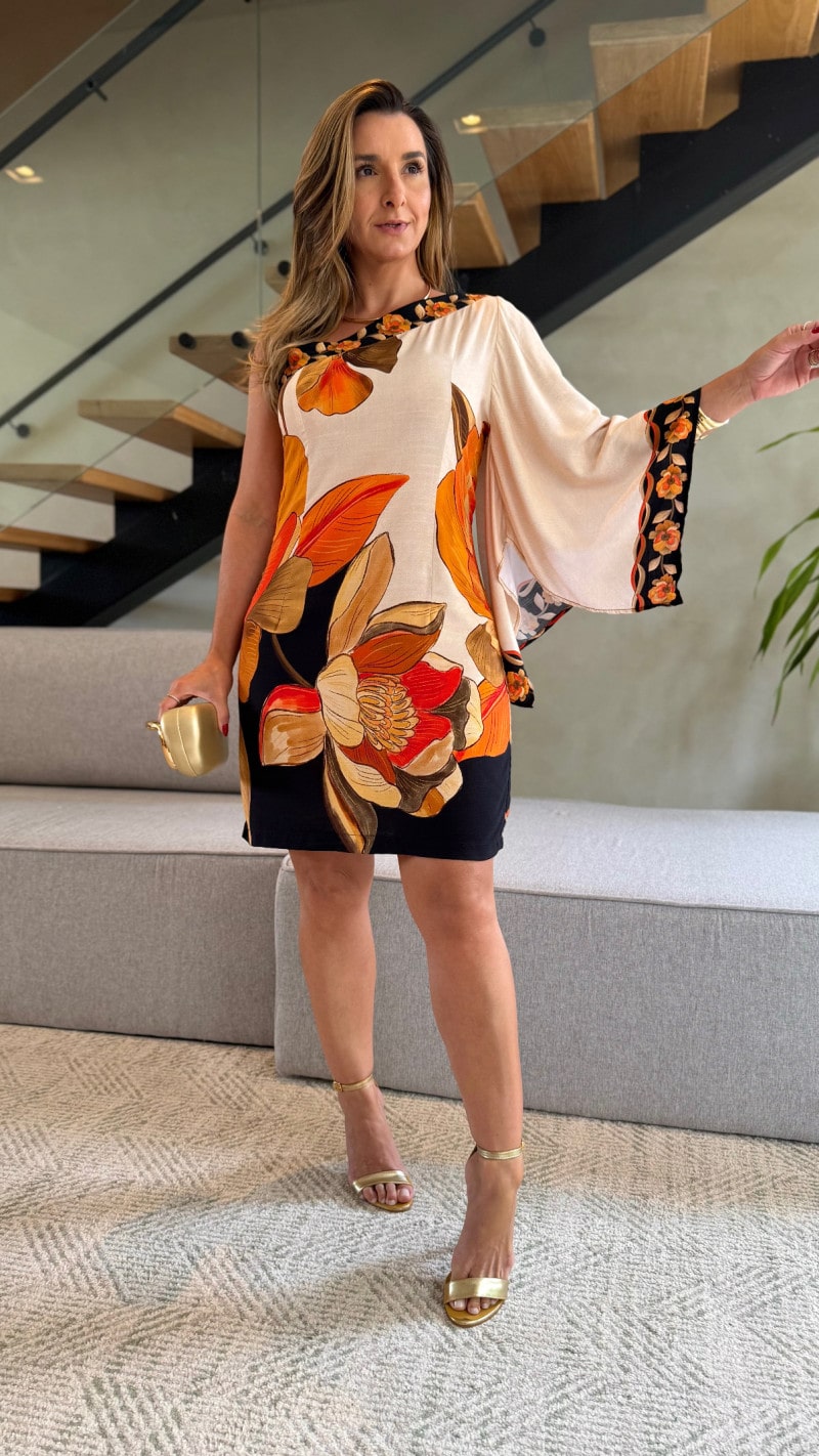 Vestido Curto Nula Manga Sabrina