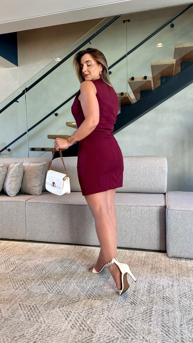 Vestido Alfaiataria Botões Betina