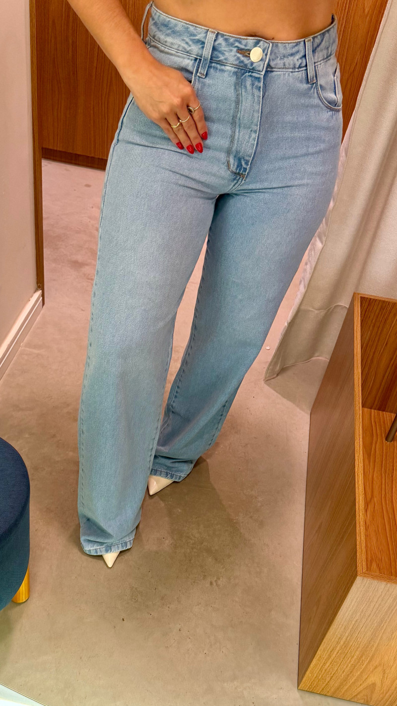 Calça Jeans Wide Leg Patricia