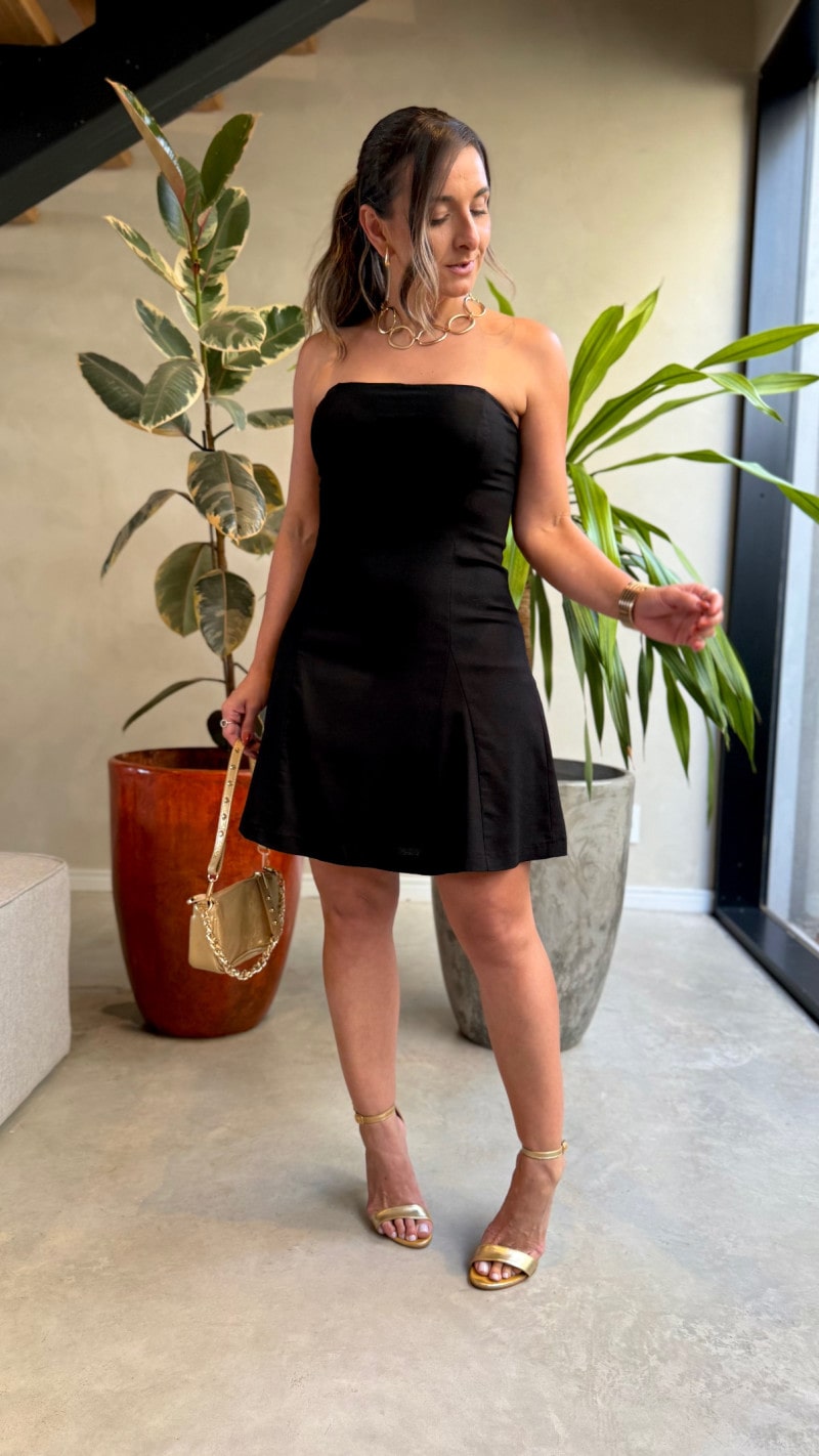 Vestido Linho Tomara Que Caia Dri