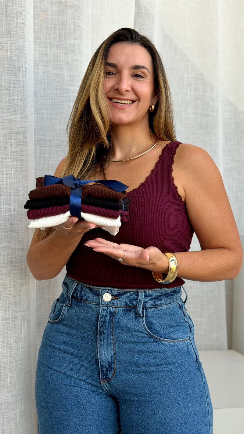 Blusa Canelada Alcinha Dri