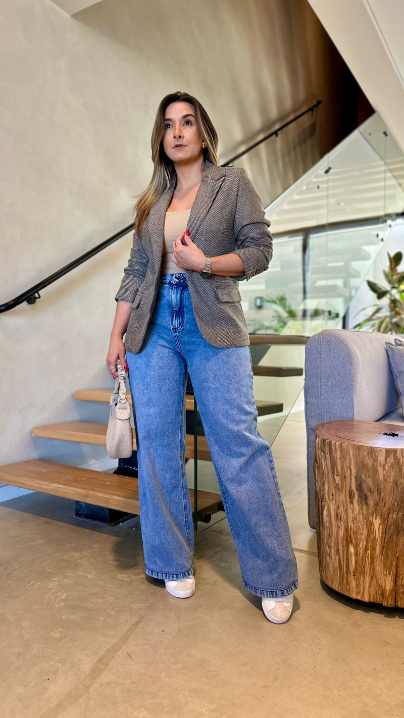 Calça Jeans Wide Leg Agata