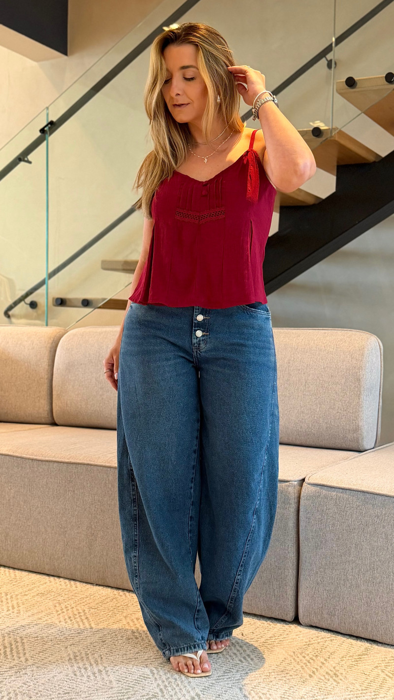 Calça Jeans Barrel Barbara 