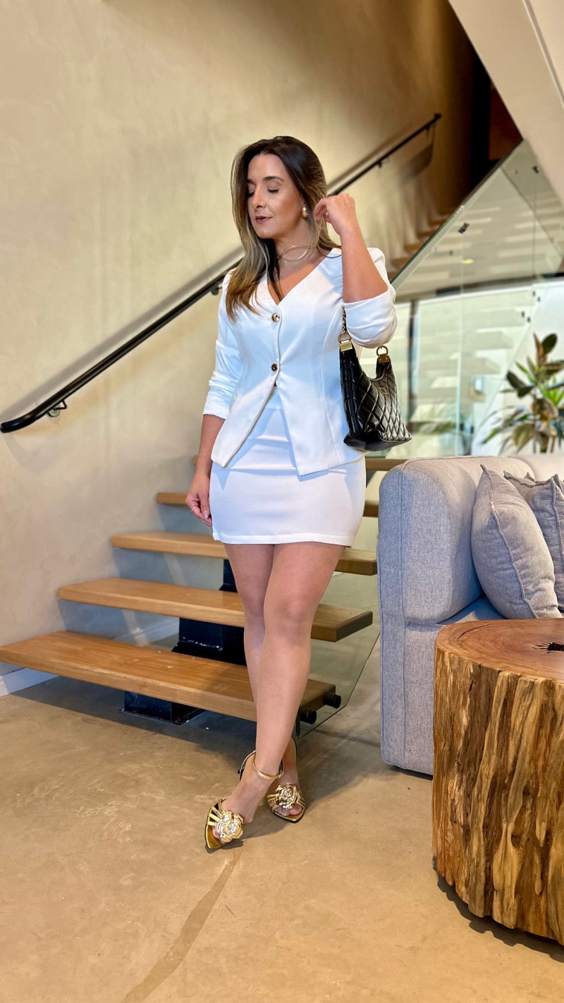 Conjunto Blazer E Saia Alfaiataria Marli