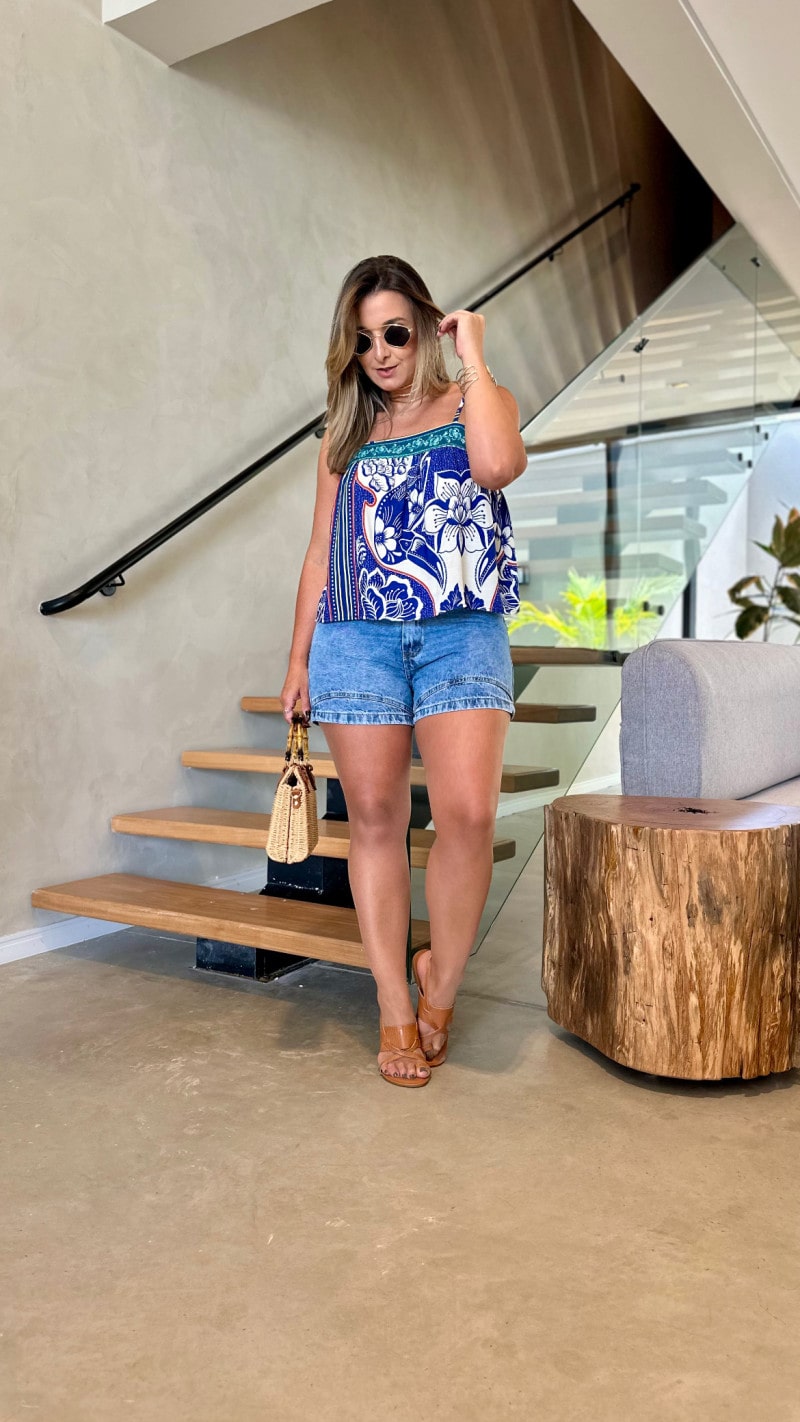 Short Curto Jeans Tai