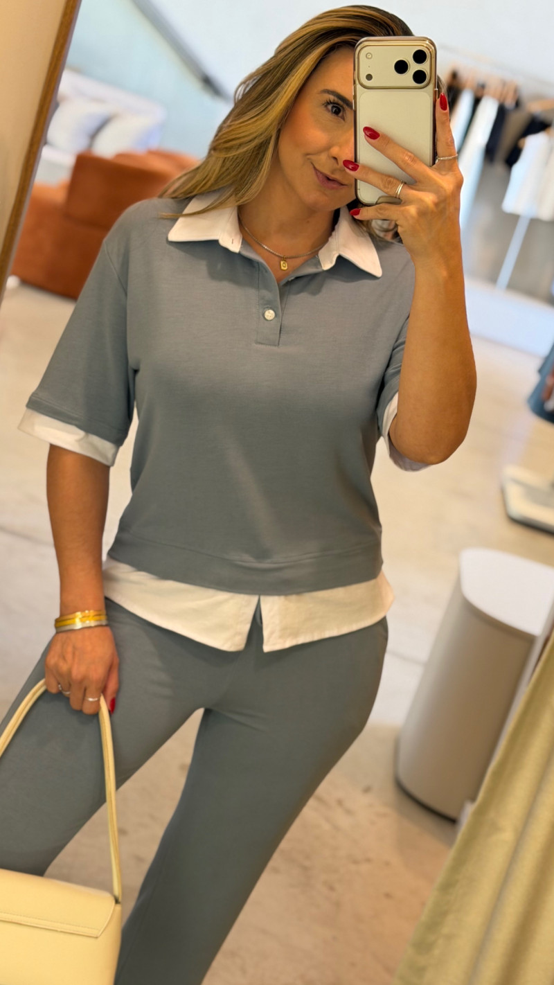 Conjunto Blusa E Calça Moletinho Bel 
