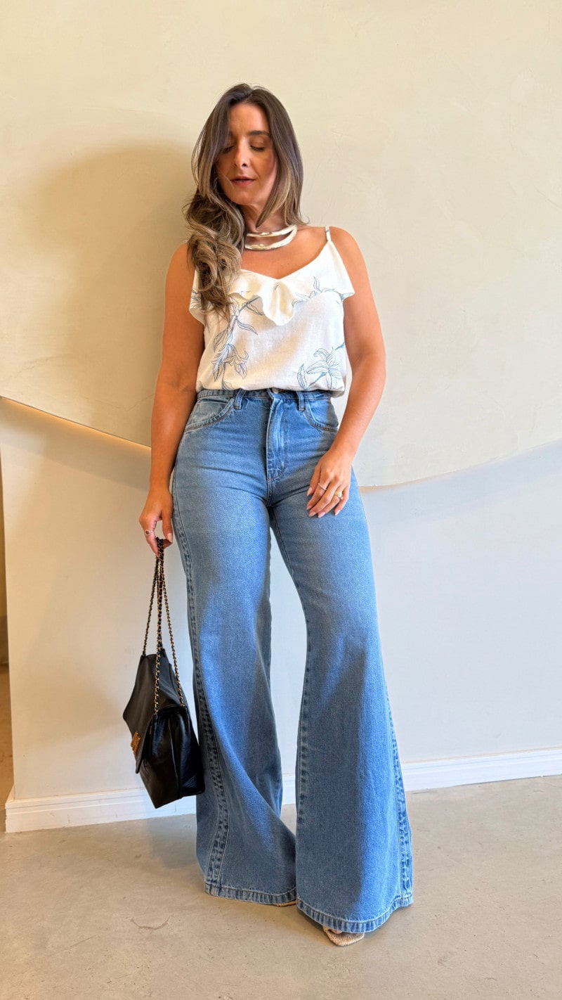 Calça Jeans Wide Leg Lay