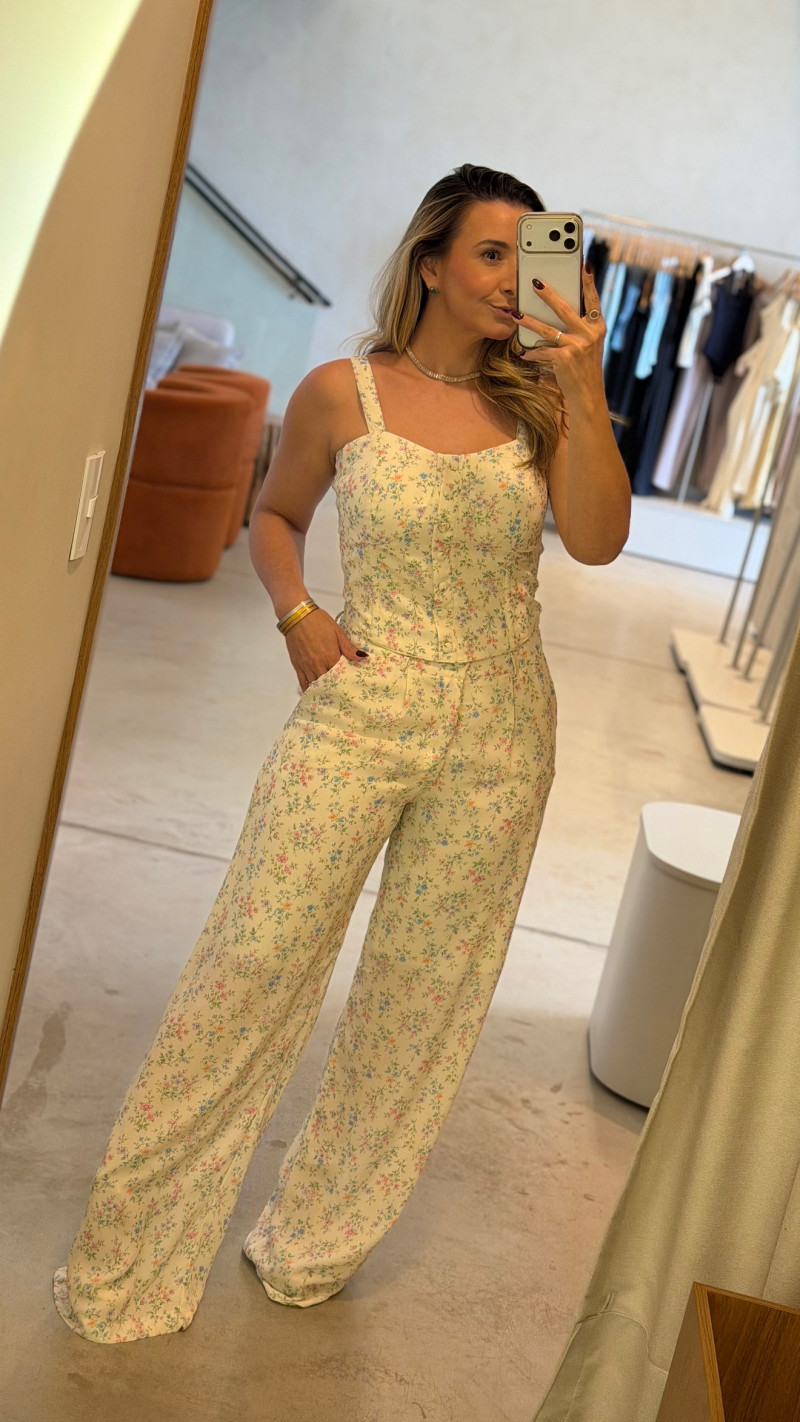 Conjunto Cropped E Calça Raiane 