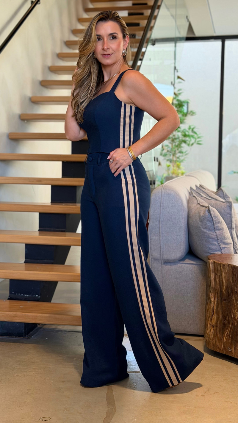 Conjunto Cropped E Calça Fernanda 